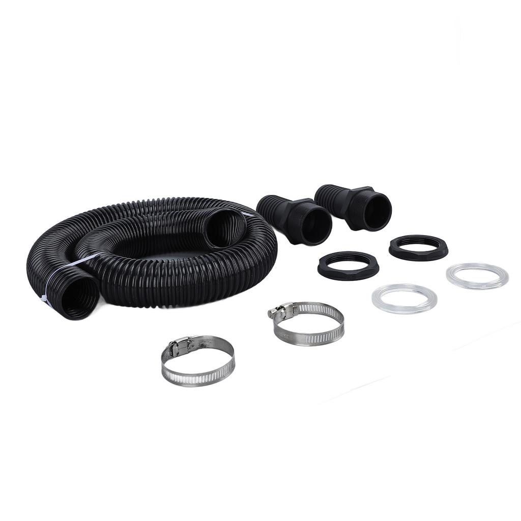 Rain Barrel Hose Connector Kit 39.4 Inch Plastic Rain Barrel Diverter Linking Kit for Rainwater