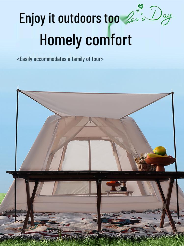 Portable Rainproof Inflatable Tent: Fully Automatic, 3-5 Person Capacity for Outdoor Camping