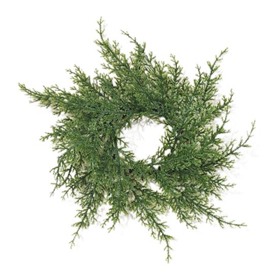 Artificial Pineneedle Wreath Candle Ring Christmas Candle Holder Garland Wedding Party Festival