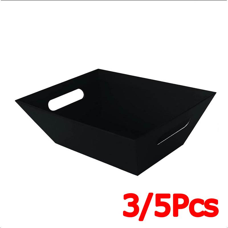 

3/5PC Ornament Storage Easter Packaging Storage Holiday Gifts Solid Color Party 25x17x9cm 3pcs чорний