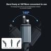 180W Car Fast Charger USB Type-C Power Adapter Retractable Phone Charger With Roof Starlight For IOS Android Phones