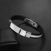 Modisches Herrenarmband Edelstahl-Schnalle Silikon-Armband Basketball Sportarmband Einfacher Schmuck Geschenk
