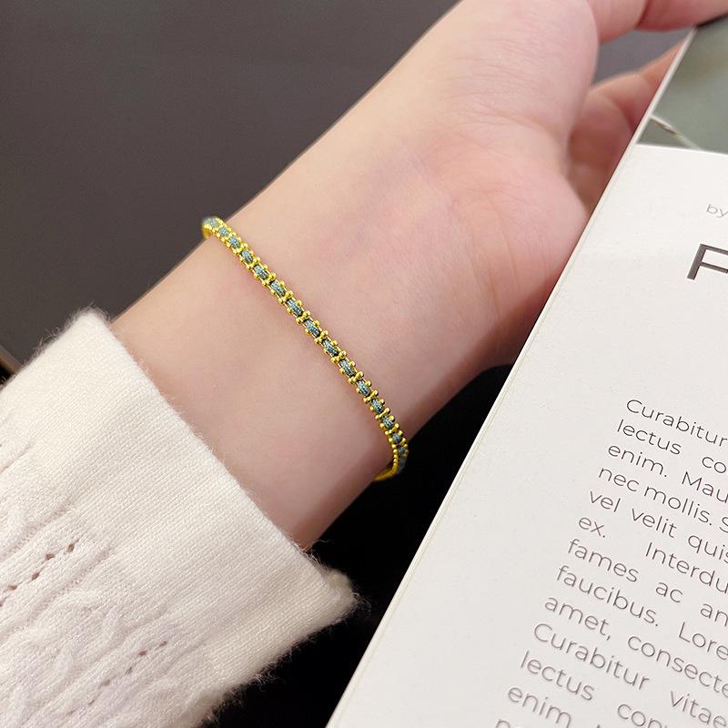 Light Luxury 18K Gold Plated Bracelet for Women Vintage Weave Rope Chain Bracelet Wedding Jewelry Gifts