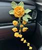 High Quality Car Hanging Decoration Crocheted Bouquet Charm Pendant Knitted Flower Car Interior Accessories Finished Product