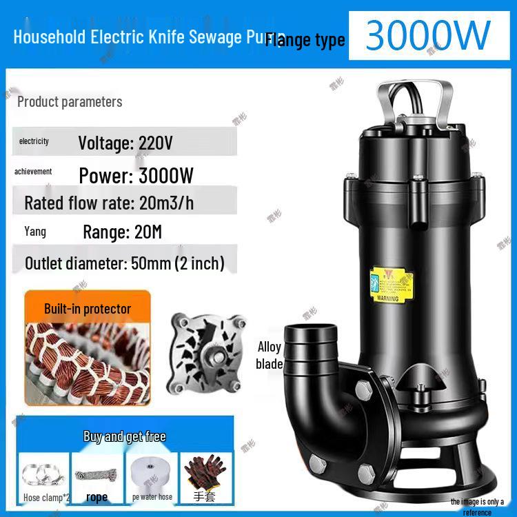 High-Power Agricultural Sewage and Septic Tank Cutter Pump