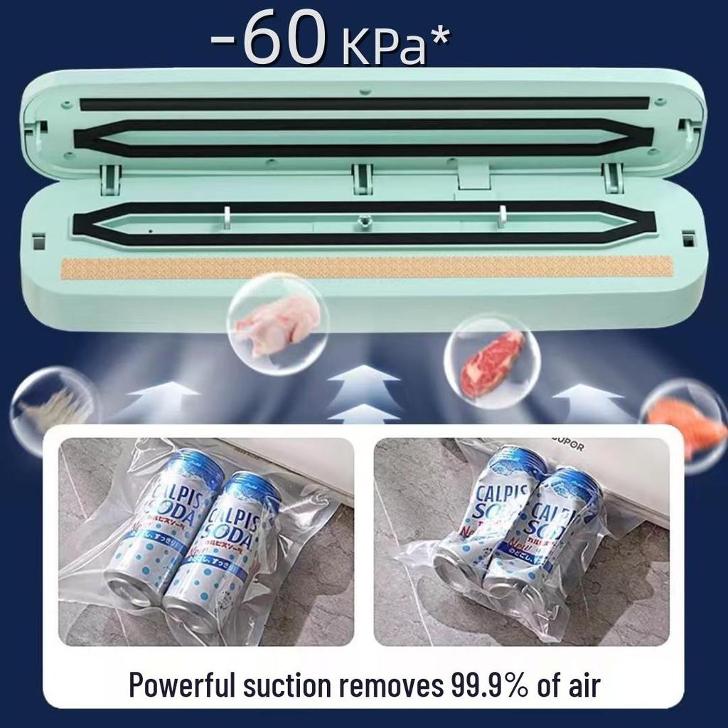 Automatic Vacuum Sealer for Kitchen Food Preservation - Seals Dry & Wet Foods