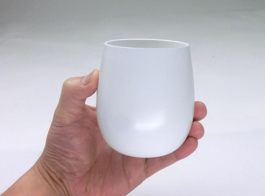 Stainless Steel Cup with a 250ml J-Kitchens (Glass) Ceramic-Like Mouthfeel, Double-Walled Vacuum-Sealed, White,