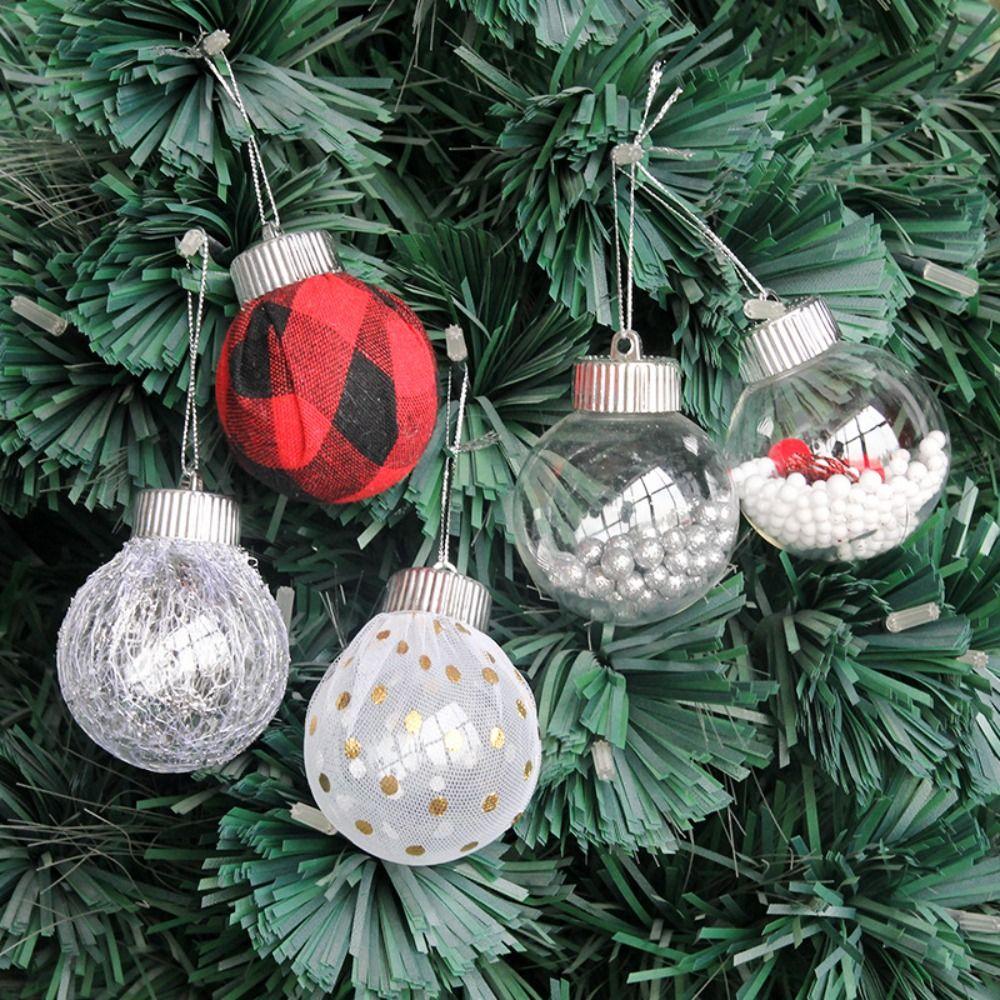 9pcs 6cm Christmas Balls Pendant Set DIY Merry Christmas Decor Xmas Tree Ornaments Holiday Festive