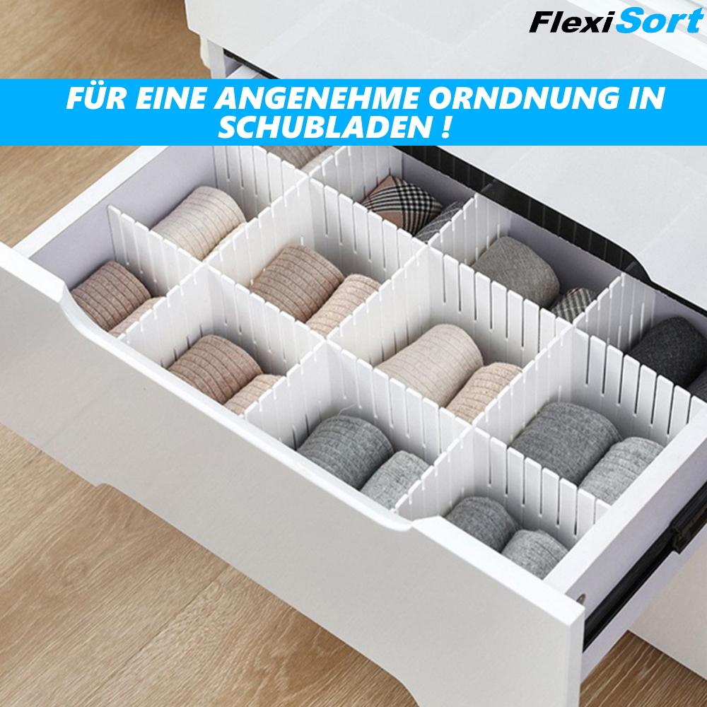 FlexiSort Drawer Dividers, Drawer Dividers, Drawer Compartment Dividers, Organizer, 4 Pieces