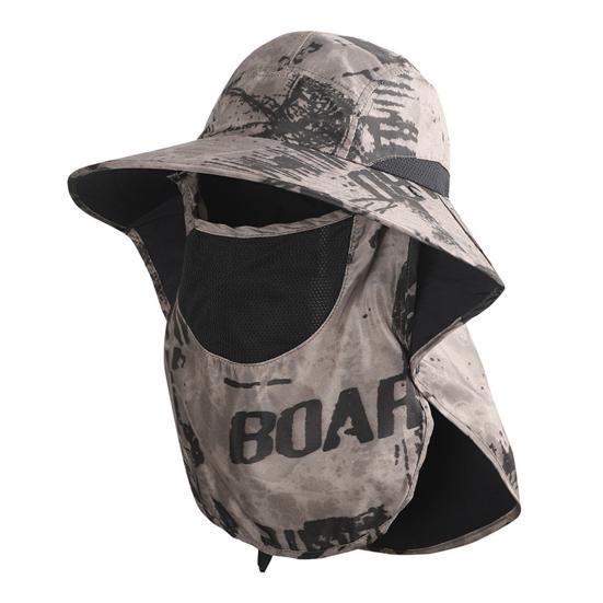 

Мужская шляпа от солнца с ветрозащитной веревкой, солнцезащитная шляпа для улицы с защитой лица, шалью, обернутой полями, солнцезащитная шляпа UPF50+ темные хаки