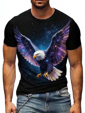Men's Horse 3D Print T-Shirt | Plus Size Summer Casual Tee | Lightweight Breathable Polyester