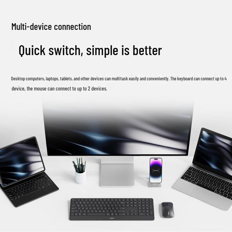 Rapoo 9500S Multi-mode Wireless Keyboard and Mouse Combo