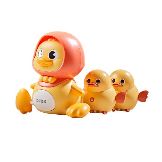 3 Teile/satz Kinder Elektrische Ente Spielzeug Licht-Up Mutter Baby Ente Spielzeug Kleinkinder Bauch Zeit Pädagogisches Walking Tier Musical Spielzeug kleinkinder Jungen Mädchen Geschenke