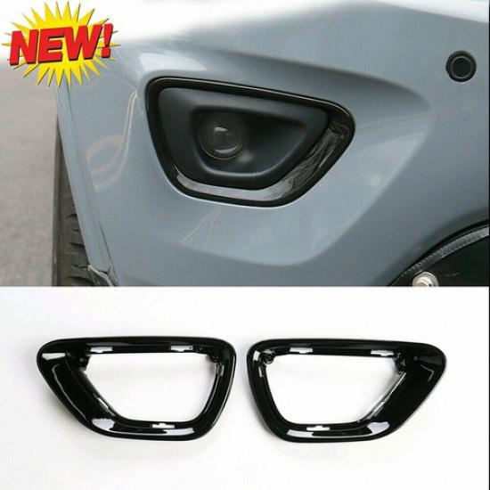 Front Fog Light Cover Fog Lamp Frame Trim For Jeep Grand Cherokee 2014-17 Black