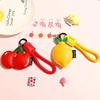 Cartoon Cherry Bag Pendant Pink Peach Car Keyring Cute Bag Accessories  Backpack Decoration