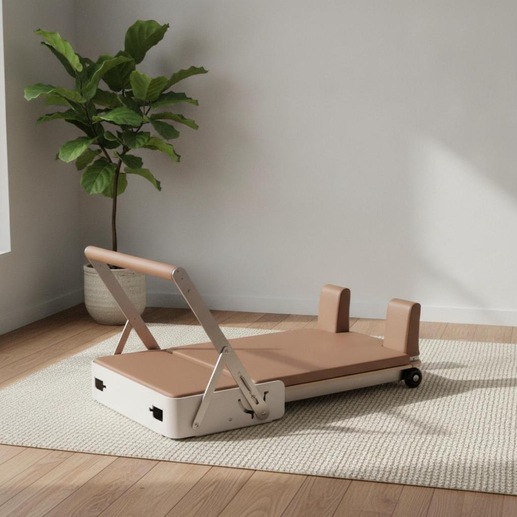 Pilates Core Bed Space-Saving with Wheels Portable for Home Gym