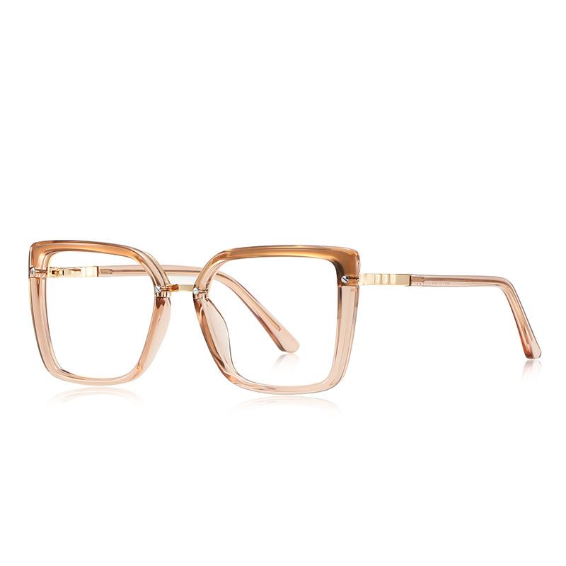 Square Blue Light Blocking Glasses TR90 Ultralight Oversize Reading Glasses Vision Optical Eyeglasses Big Frame Computer Eyewear