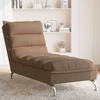 VidaXL Chaise Longue with Brown Fabric Cushions, Long Sofa Chair, Bedroom Chaise Longue, Long Sofa Chair 379471