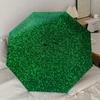 1pc Glitter Green Pattern Umbrella Design Automatic Opening and Closing Umbrella, High-quality Travel Umbrella, Lightweight and Portable, -23