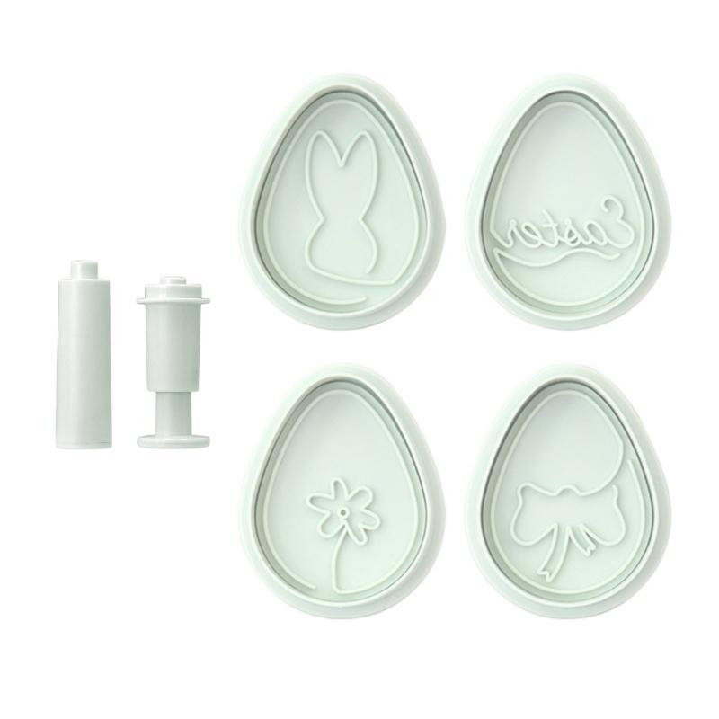 

Festival Cookie Cutters Easters Eggs Shape Plastic Cookie Cutters DIY Baking Molds Suitable for Easters Celebration 1