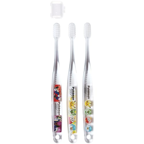 Skater Toothbrush for Elementary School Students 6-12 Years Soft Clear 3 Pieces Pokemon 23N 15.5cm TBCR6T-A