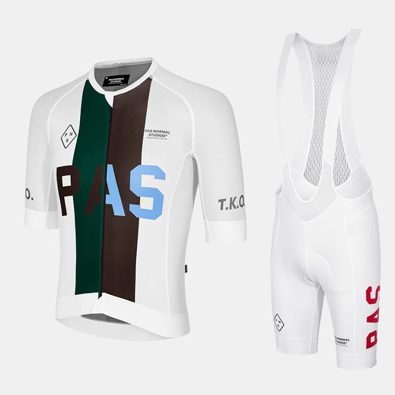 PAS New Cycling Suit Bicycle Short Sleeve Suit Road Bike Simple Elastic Breathable Strap