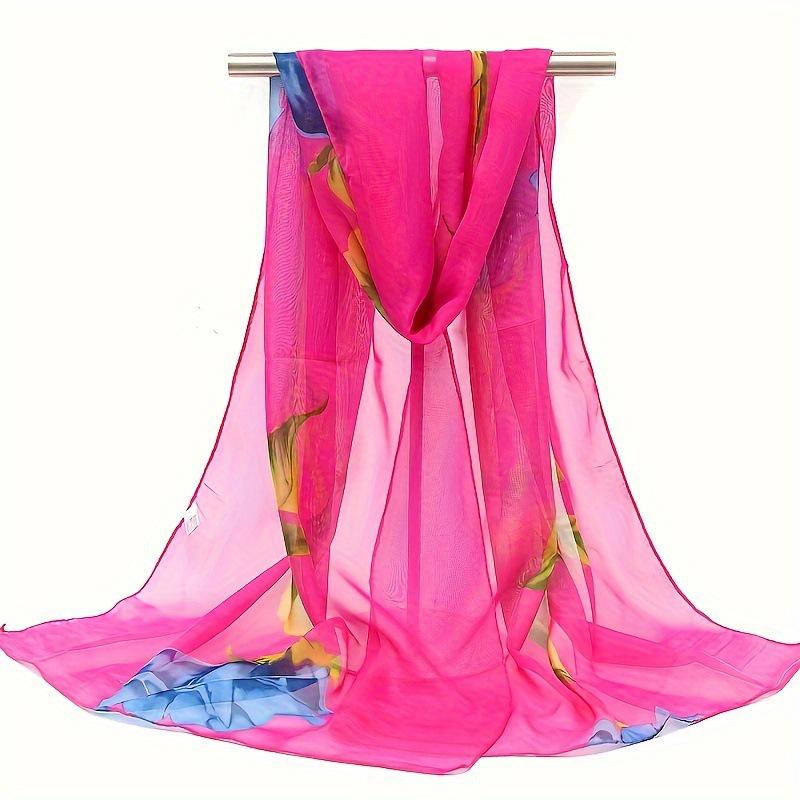 

2025 Korean-European Elegant Lightweight Soft Scarf рожевий червоний колір