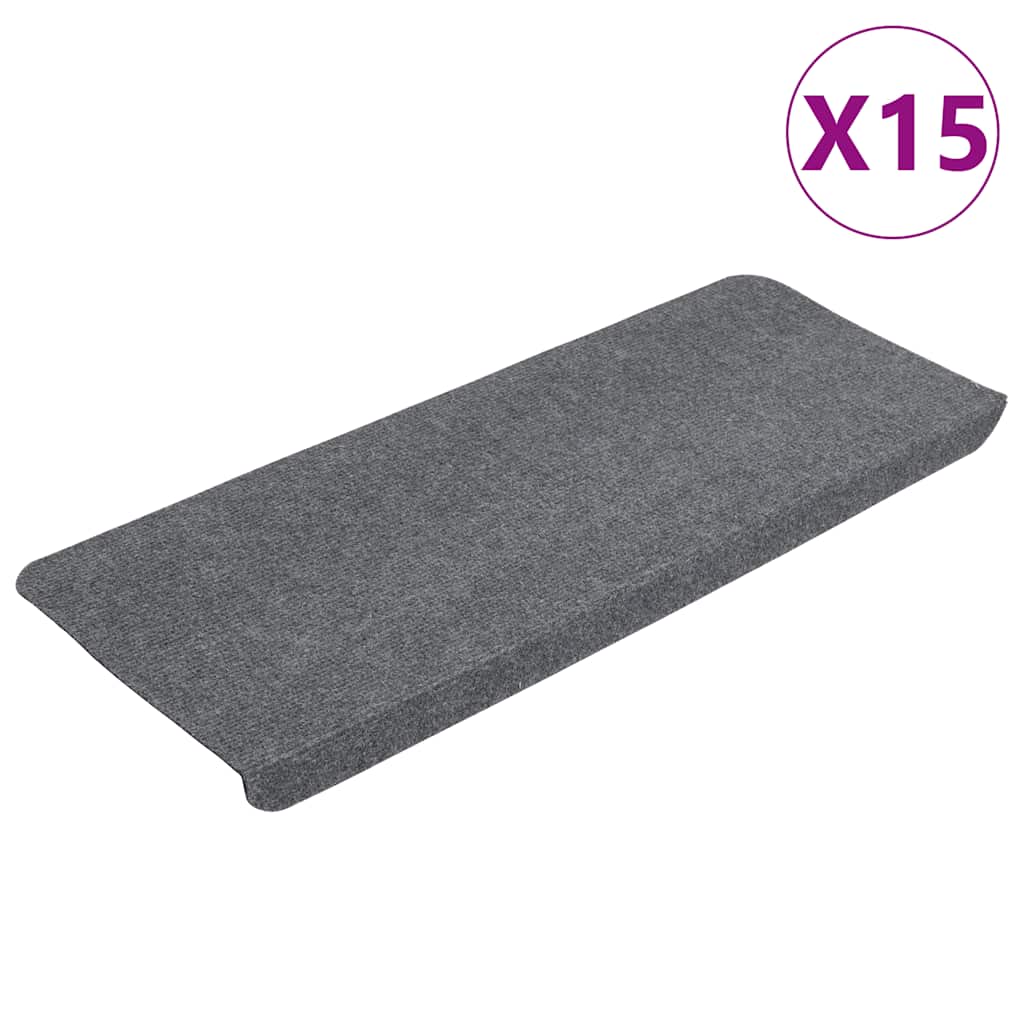 Vidaxl Samoprzylepne Nakładki Na Schody, 15 Szt., 65X24,5X3,5Cm, Szare