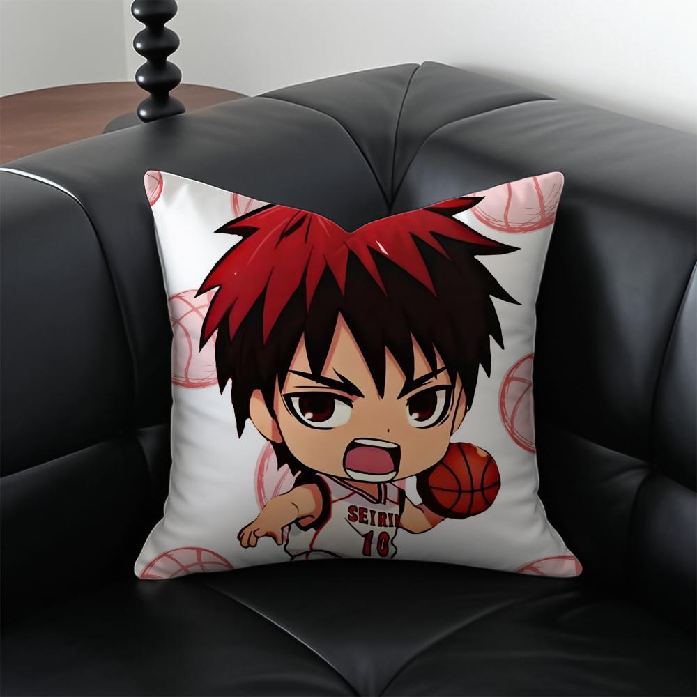 ANIME KKuroko no Basuke Cushion Cover Pillow Case Antidustmite Invisible zipper silky plush cushion