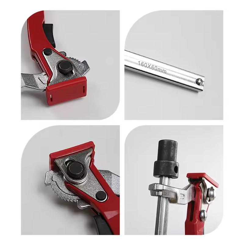 2 Stück Holzbearbeitung Niederhalteklemme Lochwerkzeug Ratc Ratsche Tischklemme Maschinenzubehör Schreibtisch Schnellspanner 20MM