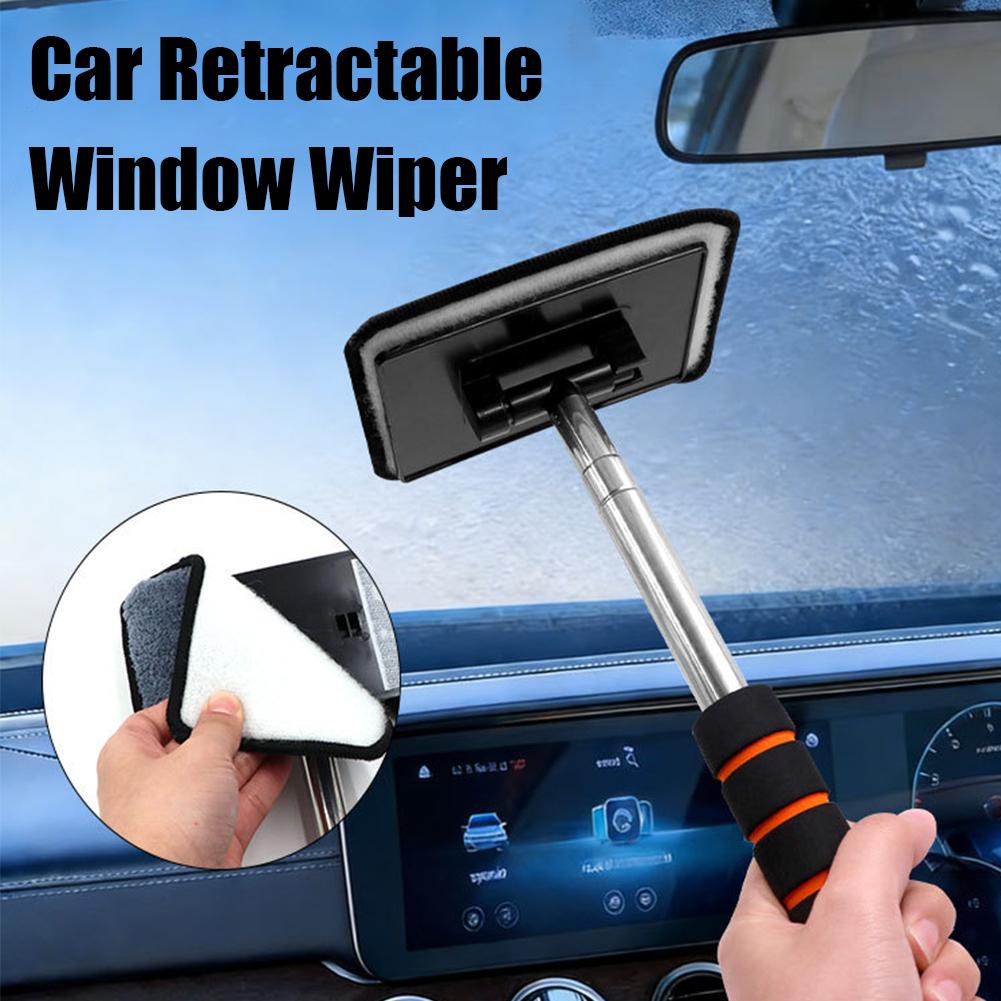 Automobile Windshield Water Scraping Telescopic Automobile Glass Wiper Auto Cleaning Tools Window Cleaning Brush Cleaning Cloth
