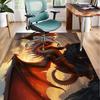Fiery Dragon Artwork Office Rug Chair Mat, Entryway Carpet, Suitable for Front Door, Bedroom, Living Room, Desk, Holiday Gift