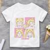 Sailor Moon Unisex Summer Tshirt Shortsleeved Fashionable Casual Print Top For Children And Adults