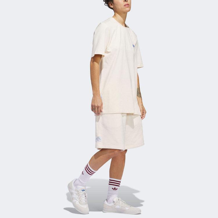 Adidas Originals Shmoofoil Featherweight Solid Logo Round Neck Short Sleeve T-Shirt Men Tops White IU0103