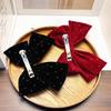 Red Velvet Rhinestone Hair Clip for Women - New Year, Christmas & Bridal Accessory