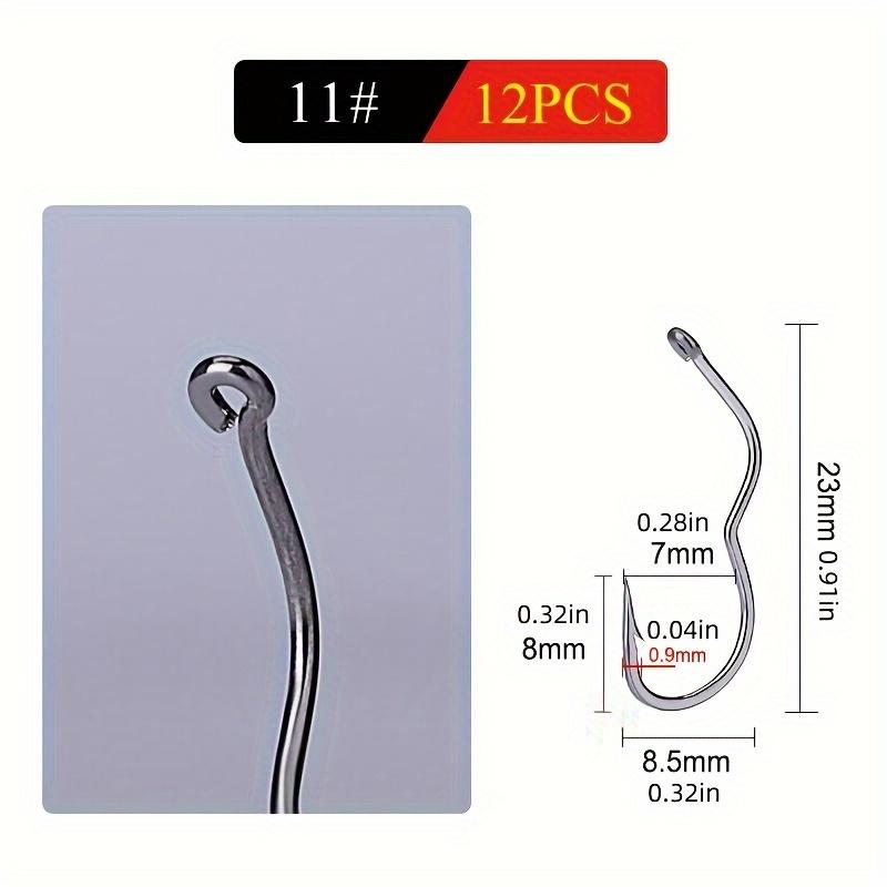 12pcs High Carbon Steel Hooks, Sharp Barbed Hooks, Fishhook For Carp, Outdoor Fishing Accessories