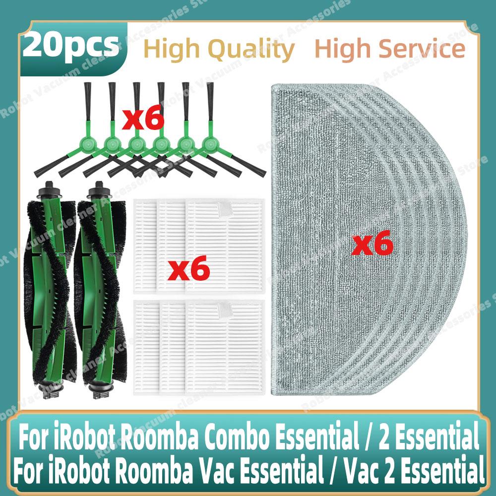 Compatible For iRobot Roomba 105 Combo, Roomba Combo Essential / 2 Essential Main Side Brush Hepa Filter Mop Dust Bag Parts