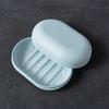 Candy Colored Soap Box Oval Soap Dish Bathroom Supplies Sealed Soap Holder Leak Proof Organizer Portable Bathroom Accessories