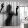 Mysterious Silhouette Shadows Wall Tapestry for Bold Home Decor, Featuring an Intriguing Design of a Ghostly Figure with