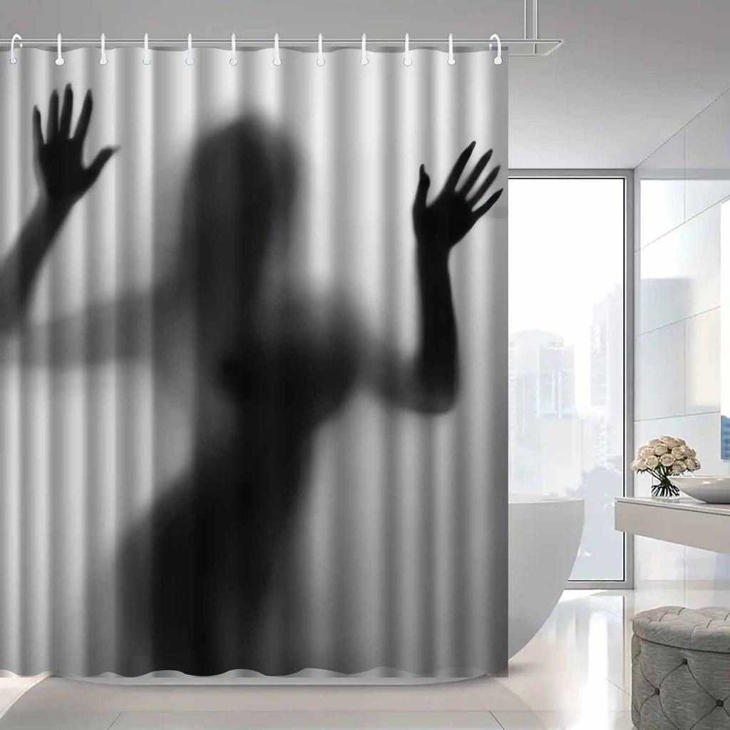 Mysterious Silhouette Shadows Wall Tapestry for Bold Home Decor, Featuring an Intriguing Design of a Ghostly Figure with