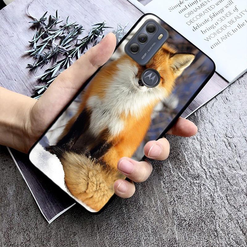 Niedliche Fuchs Handyhülle für Motorola Moto E7 Plus E32 E20 E40 Edge 20 Lite G22 G52 G20 G30 G100 G60 G50 G10 G Pure G Stylus