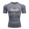 Y2K Compression Tee Shirt Men Fitness Gym Skeleton Sport Running T-Shirt Rashgard Top Quick Dry Short Sleeve T-Shirt for Male