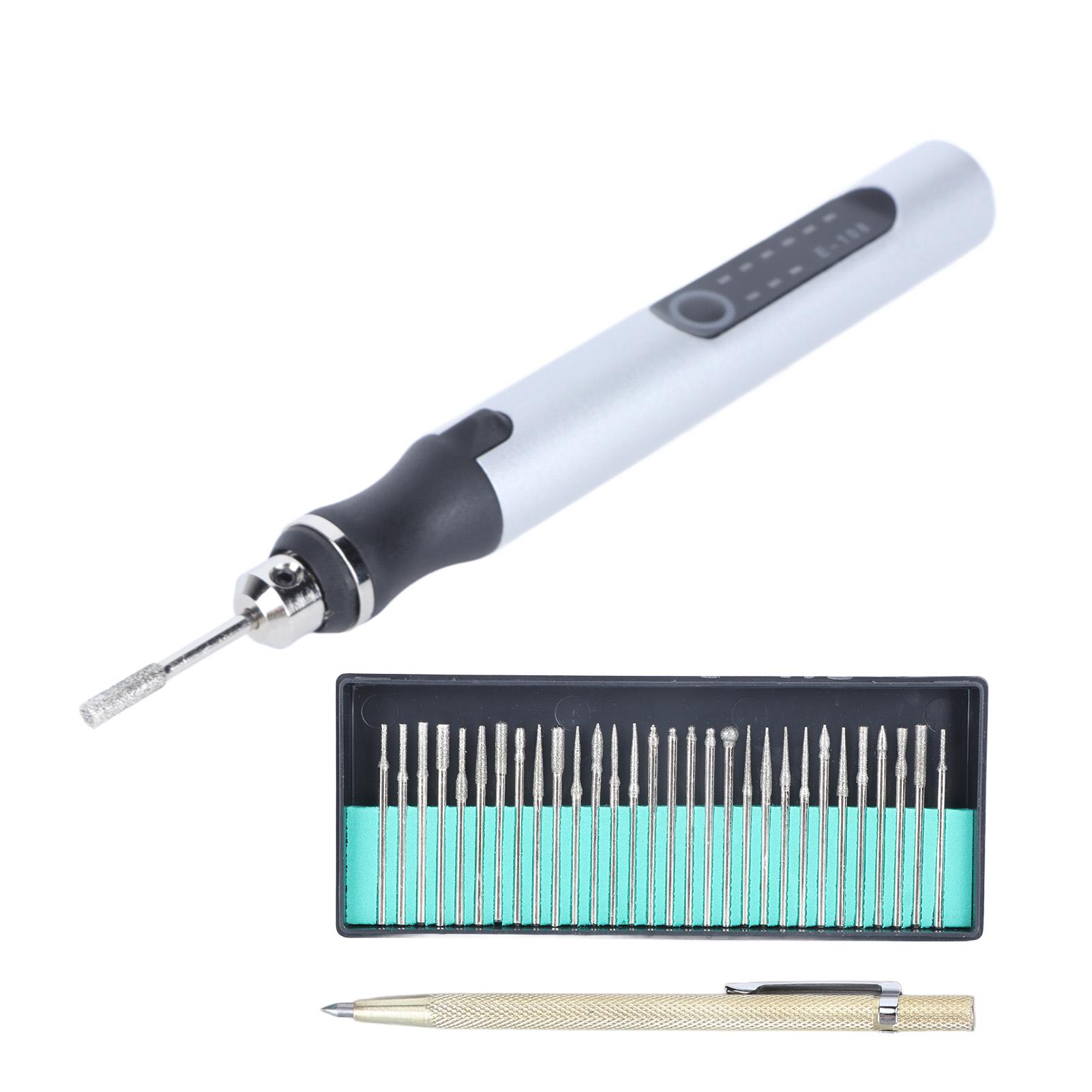 

Беспроводная электрическая гравировальная ручка своими руками 3,6 В 8 Вт 3 уровня скорости портативная USB перезаряжаемая гравировальная ручка серебряный