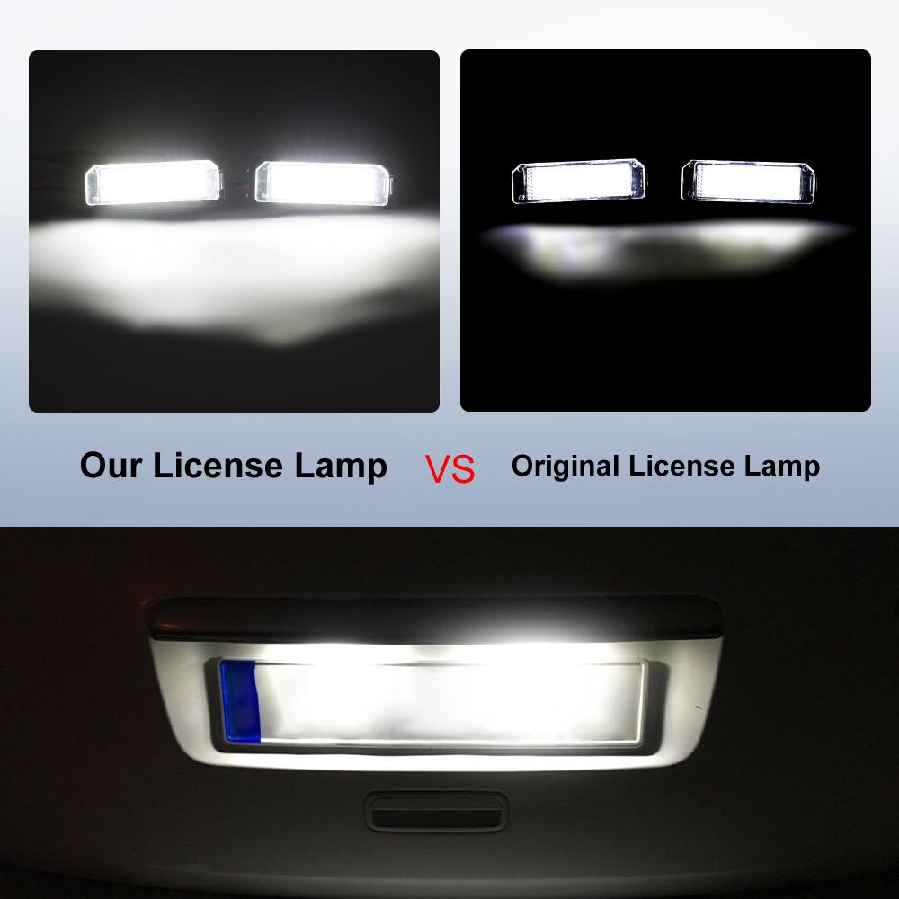 2x Car Rear LED SMD License Number Plate Light For VW GTi Golf 4 5 6 7 MK4 MK5 MK6 MK7 Passat B7 CC EOS Scirocco Beetle