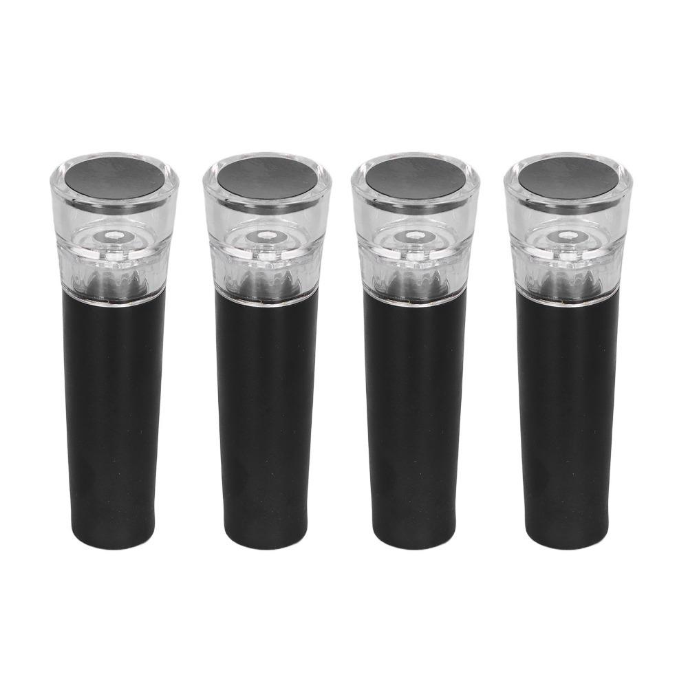 4pcs Silicone Vacuum Wine Stopper Airtight Reusable Wine Preserver Leakproof Vacuum Suction Pump Wine Stoppers Vacuum