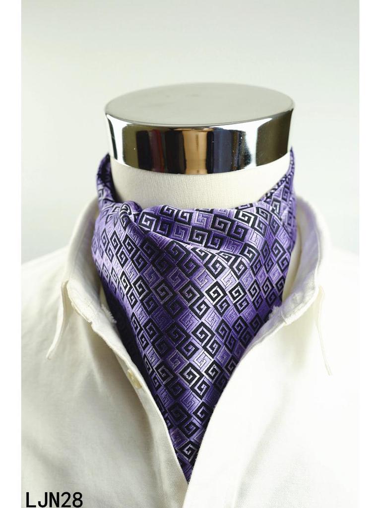 Herren Seide Gestreift Gepunktet Doppelseitiger Mode Schal