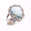 Natural Aquamarine Gemstone Handmade 925 Solid Sterling Silver Ring S.7.5 t8H31