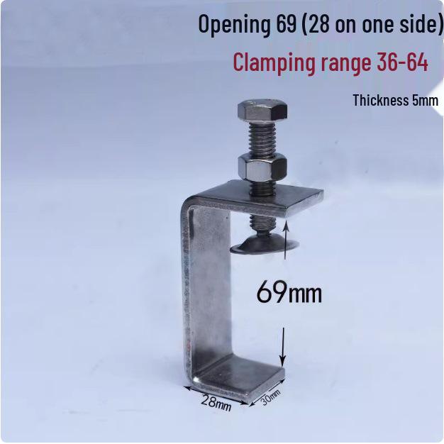 C304 Tiger Claw U-Shaped Stainless Steel Pipe Clamp