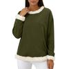 Women's Casual Solid Color Long-Sleeved Hoodless Sweatshirt