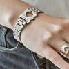 MOI Studio Silver Bread Clip Metal Watch Bracelet